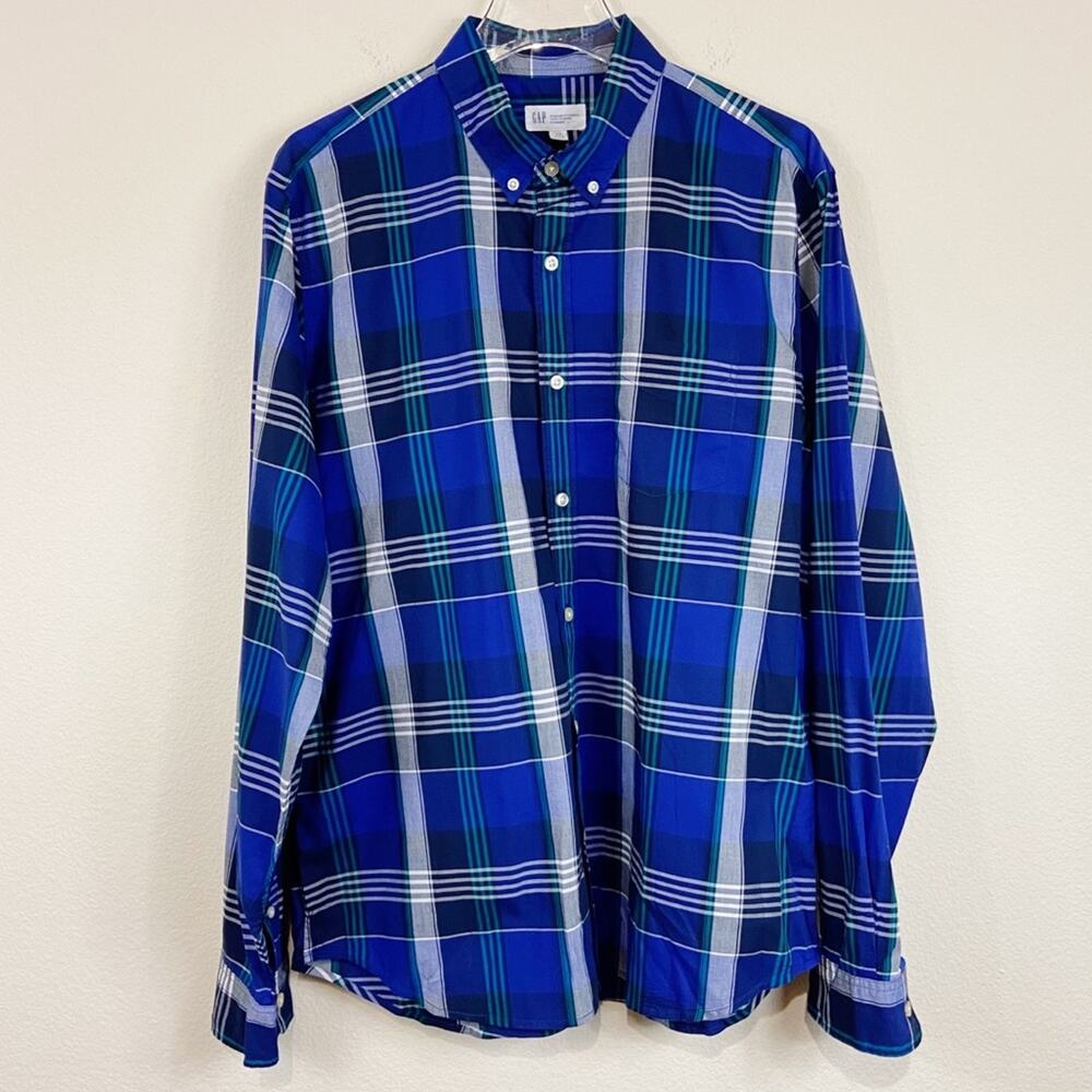 GAP Plaid Button Down Shirt Sz L
